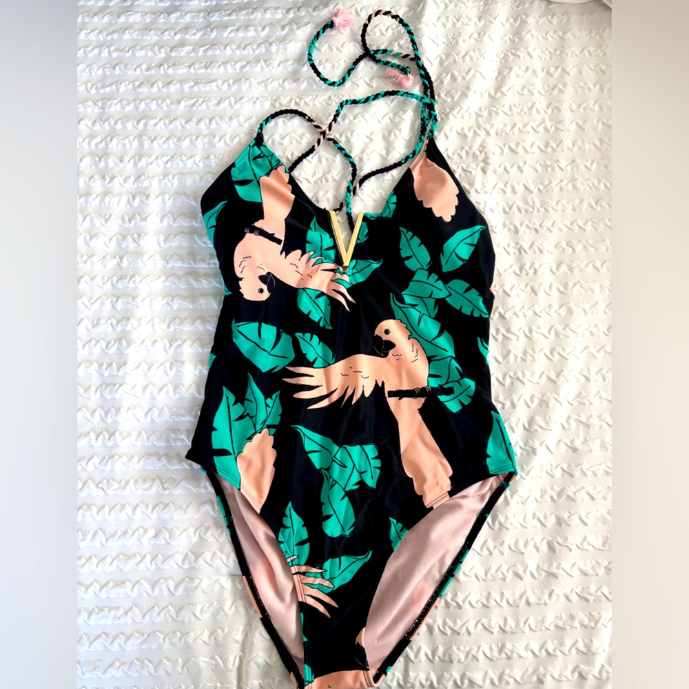 Tropical Print One Piece Swimsuit